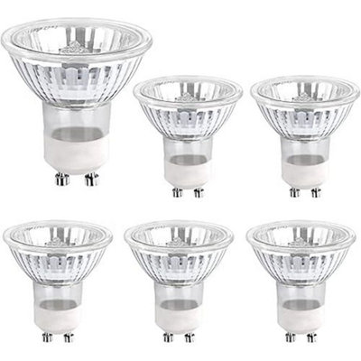 Accessotech 6 Pack Gu10 Dimmable Halogen Spotlight Bulbs 40W Replacement 300 Lumens For Home And Commercial Lighting from B&Q