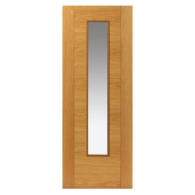 JB Kind Doors Emral Oak Glazed Internal DoorFinished from B&Q