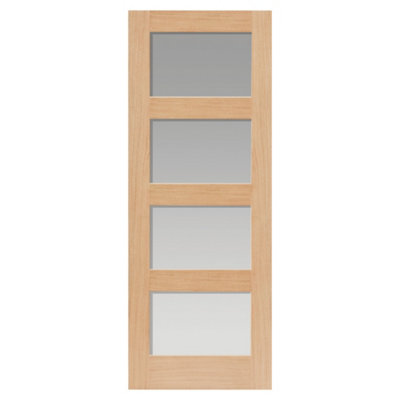 JB Kind Doors Nevis Oak Glazed Internal Door from B&Q