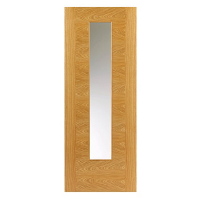 JB Kind Doors Ostria Oak Glazed Internal Door from B&Q