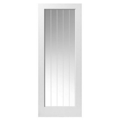 JB Kind Doors Cottage 1 Light White Glazed Internal Door from B&Q
