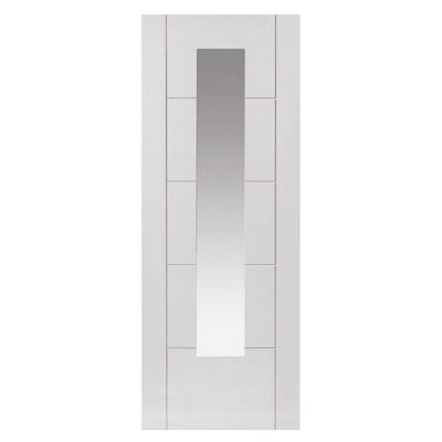 JB Kind Doors Emral White Glazed Internal DoorFinished from B&Q