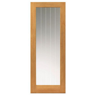 B&Q -  Thames Oak 1 Light Internal DoorFinished