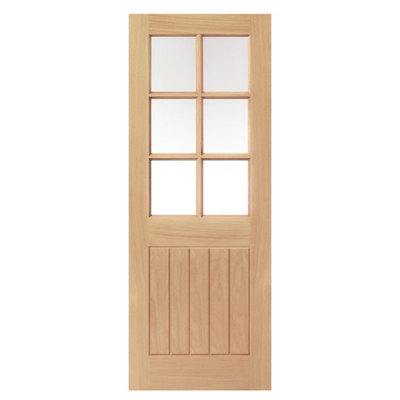 B&Q -  Thames Oak 6 Light Internal DoorUnfinished
