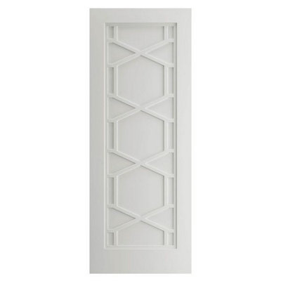 JB Kind Doors Quartz White Primed Internal Door from B&Q