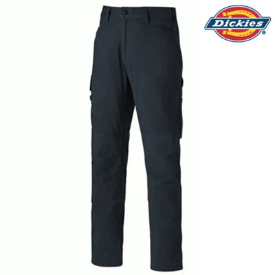 Dickies Flex Work Trousers Multi Pocket With Knee Patches30" Waist Navy Blue from B&Q