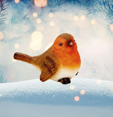 Premier Decorations Limited Small Christmas Robin Ornament Mantlepiece Decoration Sentimental Red Robin 9Cm from B&Q