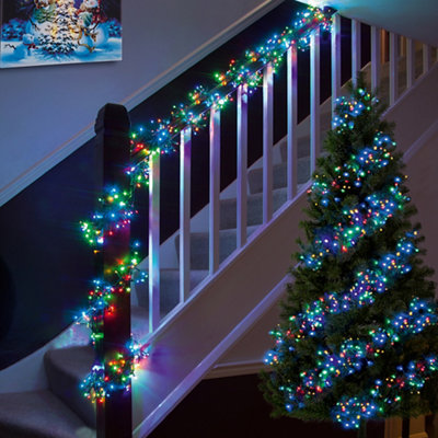 Green/Light 3000 Led 37.2M Premier Christmas Outdoor Cluster Timer Lights In Multicoloured - Image 8