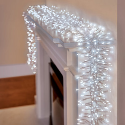 Premier 960 LED Cluster Multi-Action Christmas Tree Lights Clear Cable - WHITE - Image 4
