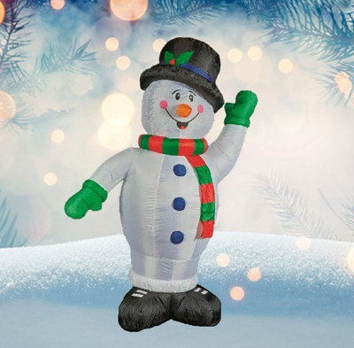 B&Q -  Inflatable Snowman Pre Lit Led Christmas Decoration 1.8M Festive Garden Display