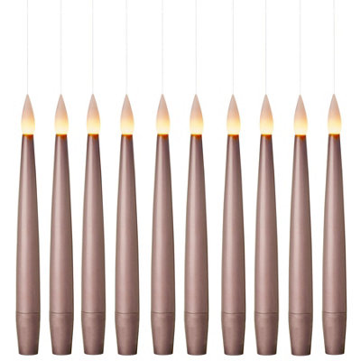 Premier Decorations Premier15Cm Rose Gold Floating Candle With On-Off Remote10 Piece from B&Q