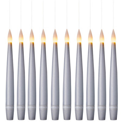 Premier Decorations Premier15Cm Silver Floating Candle With On-Off Remote10 Piece from B&Q