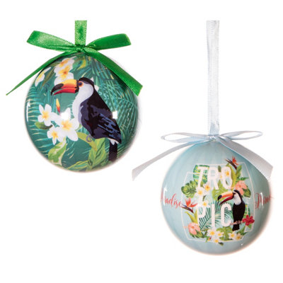 Premier Christmas Tree Baubles Set Of 7 Toucans from B&Q