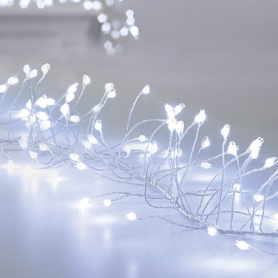 430 LED UltraBrights Multi-Action Christmas Garland Silver Wire Lights WHITE - Image 2