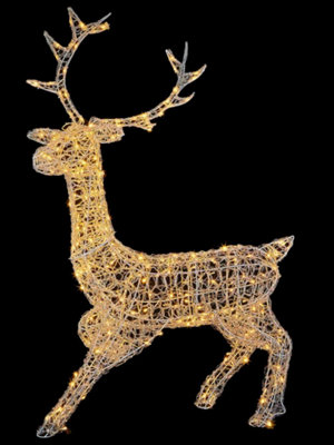 Premier Decorations Premier 1.4M Soft Acrylic Stag With 300 Twinkling Warm White Leds from B&Q
