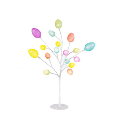 B&Q -  45Cm Easter Tree 18 Led Eggs Battery Operated Light Up Decoration