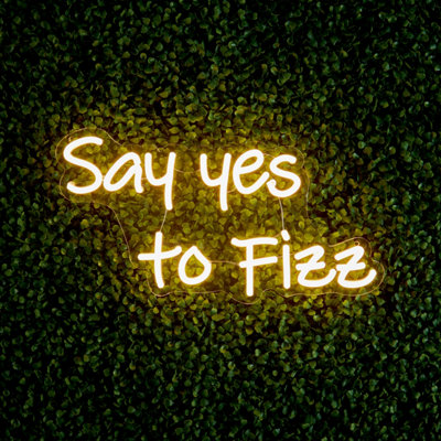 Premier Decorations The Outdoor Living Company Led Neon Wall Sign QuoteSay Yes To Fizz from B&Q