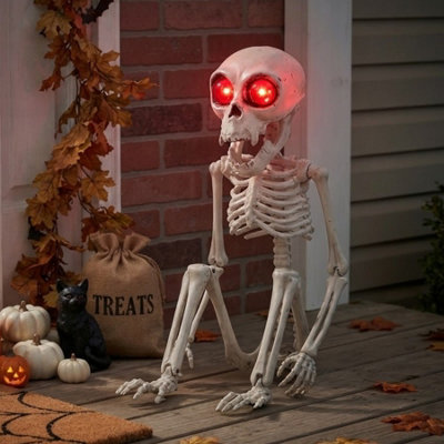 B&Q -  Sitting Light Up Playful Monkey Skeleton