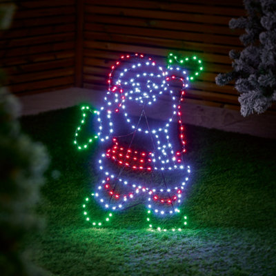 Premier Flexibrights Santa Christmas Decoration 247 Lights60Cm from B&Q