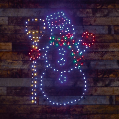 Premier Flexibrights Snowman Christmas Decoration 238 Lights59Cm from B&Q