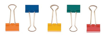 B&Q -  Foldback Clip 19mm Assorted (Pack Of 10)