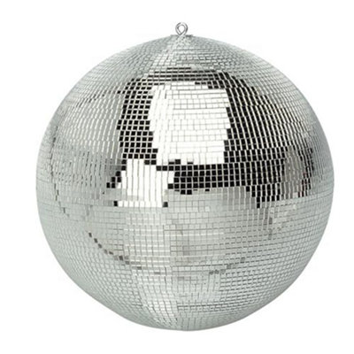 Silver 300mm Lightweight Disco Mirror Ball Lighting Effect from B&Q