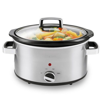 B&Q -  Stainless Steel 7L Slow Cooker