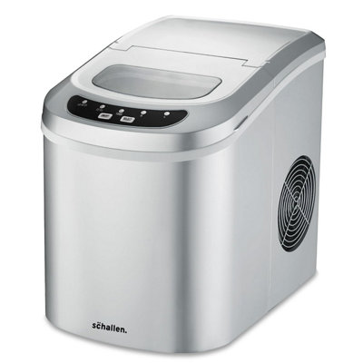 Schallen Ice Maker Silver Machine Counter Top 26Lb In 24H Small & Large Ice Cubes Maker With 2.2L Tank And Ice Basket from B&Q