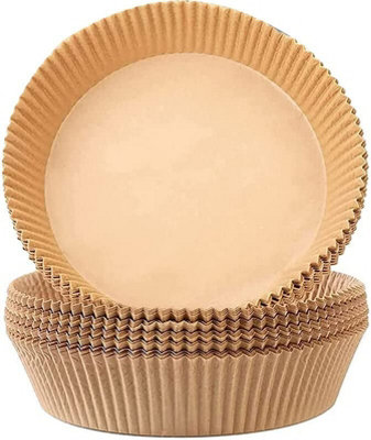 Schallen Pack Of 50 16Cm Round Air Fryer Parchment Paper Disposable Baking Paper Liner Trays from B&Q