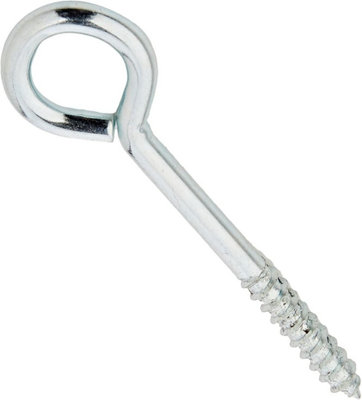 Vine Eye Screw In 75mm Bzp Zinc Plated Weatherproof SteelPack Of 20 from B&Q