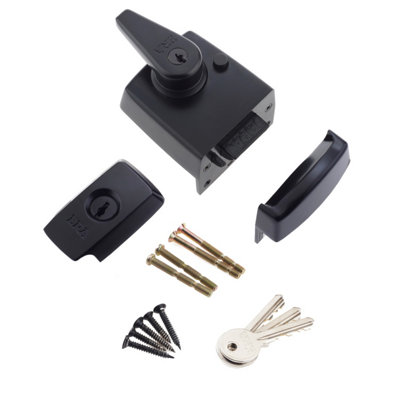 Era British Standard Security Night Latch 60mm BacksetBlack from B&Q