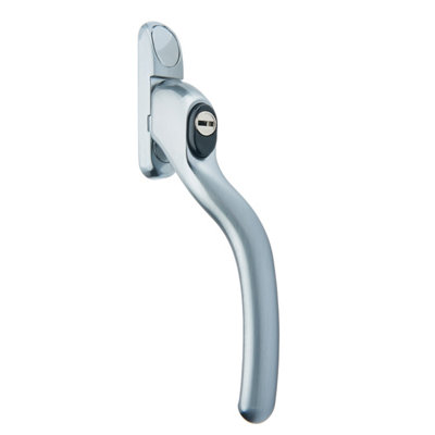 Era Fab & Fix Connoisseur Cranked Espag Handle RhHardex Satin from B&Q