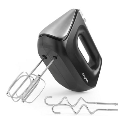 Salter Electric Hand Mixer 400W 5-Speed Turbo Whisk Beat Dough Hooks Baking from B&Q