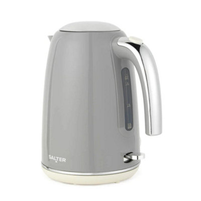 B&Q -  Salter Retro 1.7L KettleGrey 3000W Rapid Boil Cordless Jug Kettle