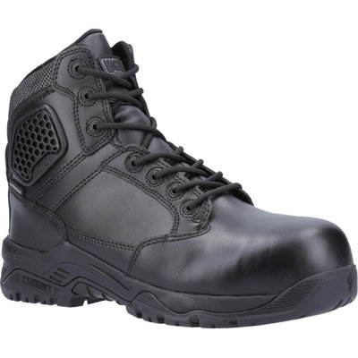 Magnum Strike Force 6.0 S3 Black Waterproof Leather Side-Zip Combat Safety Boot from B&Q