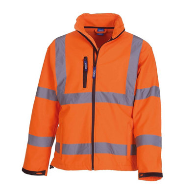 Yoko Mens Hi-Vis Sofshell Jacket from B&Q