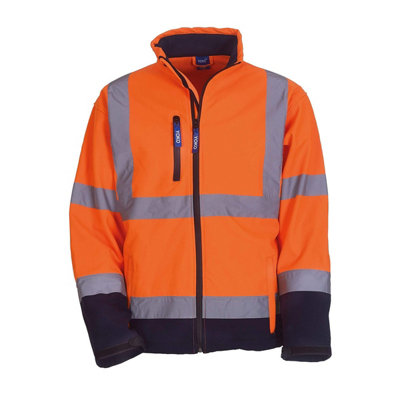 Yoko Mens Hi-Vis Sofshell Jacket from B&Q
