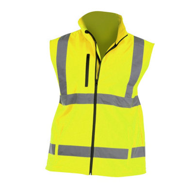 Yoko Mens Hi Vis Softshell Bodywarmer / Workwear from B&Q