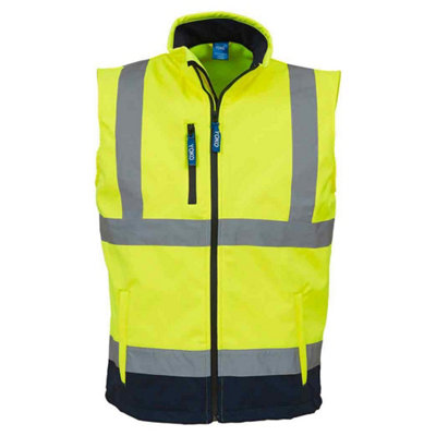Yoko Mens Hi Vis Softshell Bodywarmer / Workwear from B&Q