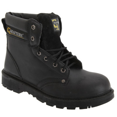 Grafters Mens Apprentice 6 Eye Safety Toe Cap Boots Black (13 Uk) from B&Q