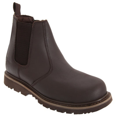 Grafters Mens Safety Chelsea Boots Brown (12 Uk) from B&Q
