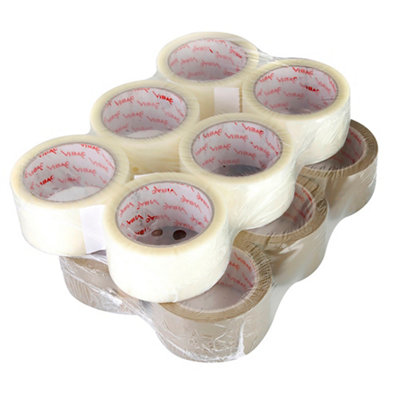 Essentials Parcel Packing Tape Clear (One Size) from B&Q