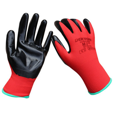 Dekton 12 Pack Ultra Grip Nitrile Coated Working Gloves Size 8/m Cat11En388 from B&Q