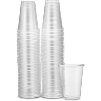 Vivo 500 Clear Plastic Disposable Party Cups Glasses Drink Cocktails Milkshake Slush from B&Q
