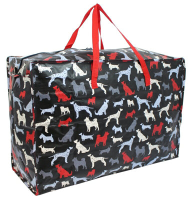 B&Q -  Extra Large Jumbo Reusable Strong Laundry Shopping Bags With ZipDogs
