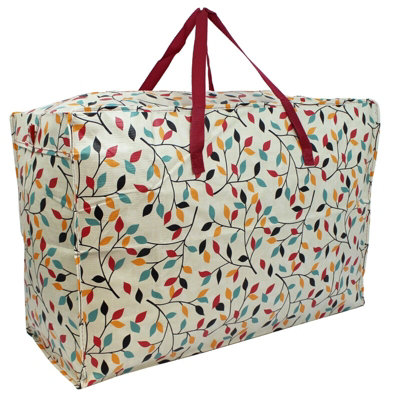 Vivo Extra Large Jumbo Reusable Strong Laundry Shopping Bags With ZipLeaves from B&Q