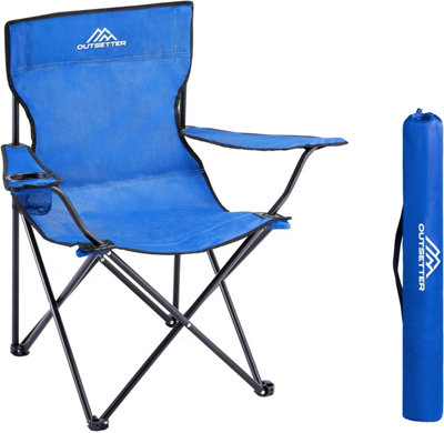Vivo Pair Of Camping Chair Lightweight Folding PortableBlue from B&Q