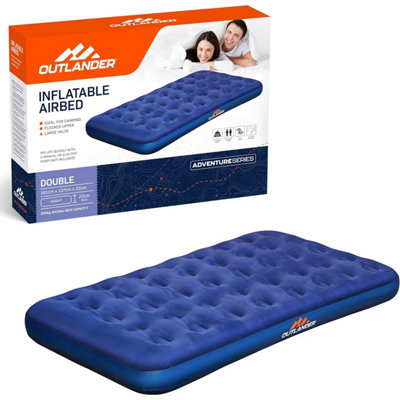B&Q -  Double Inflatable Airbed Matress Without Pump For Camping Hiking Guest Home