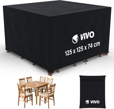 Vivo Garden Furniture Set Covers 125X125X74Cm Rattan Tear Resistant Oxford Fabric 420D from B&Q