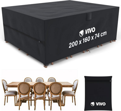 Vivo Garden Furniture Set Covers 200X160X74Cm Rattan Tear Resistant Oxford Fabric 420D from B&Q